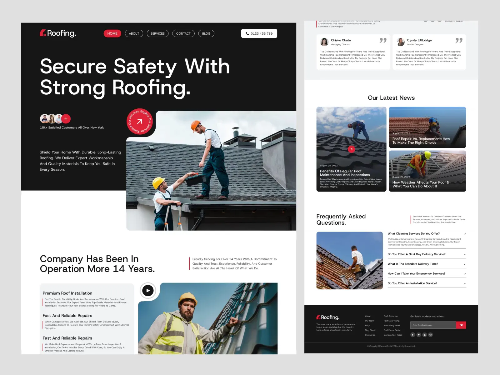 affordable roofing website development service