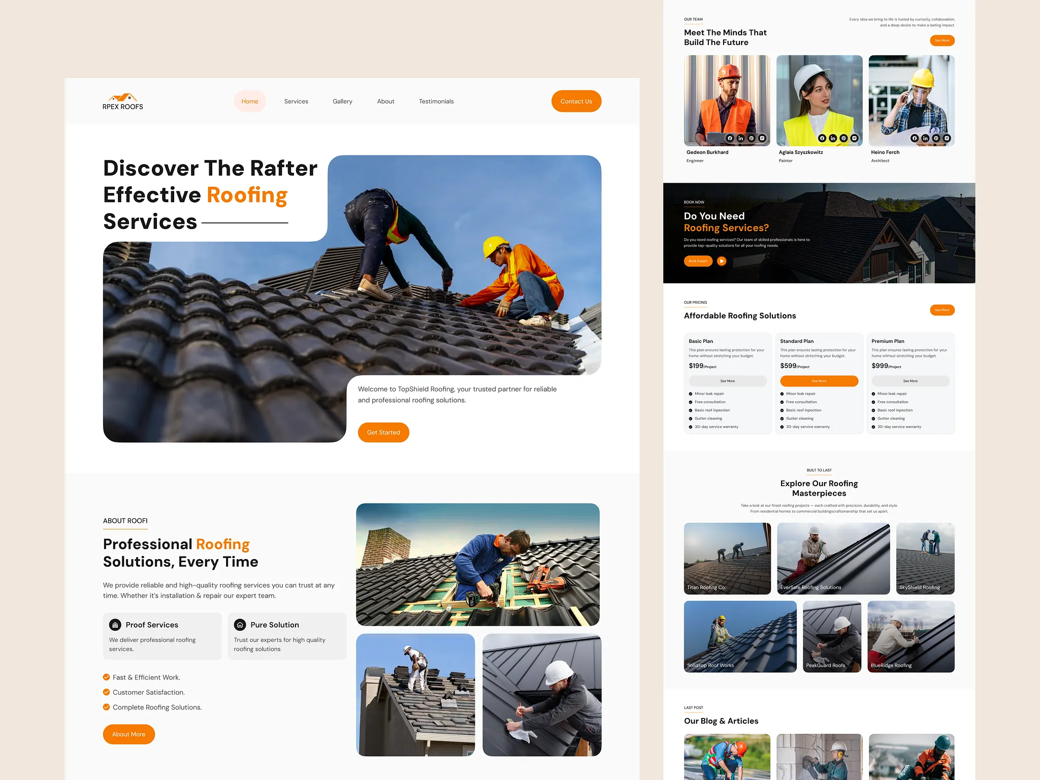 roofing website development service in india