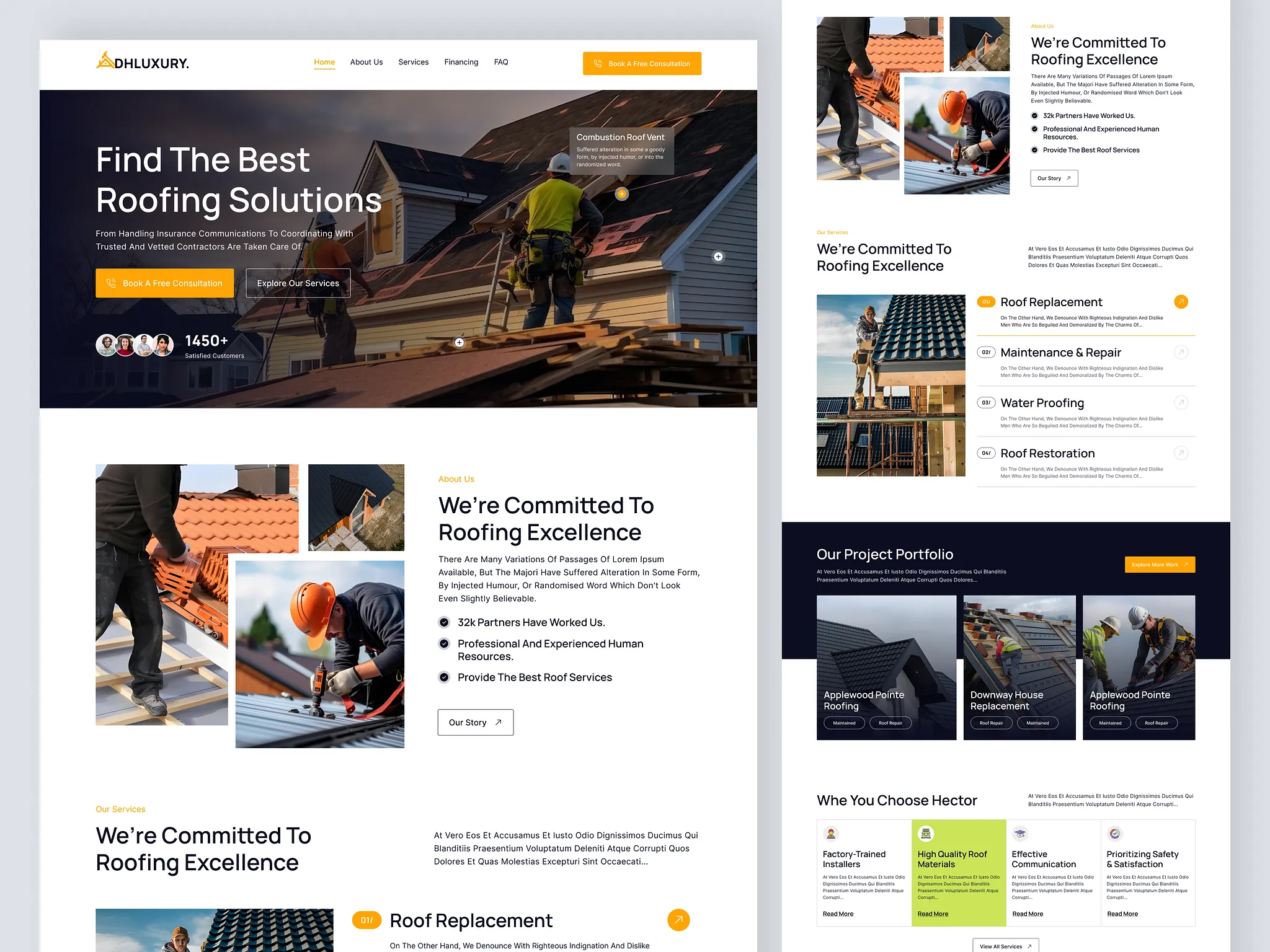 website for roofing business