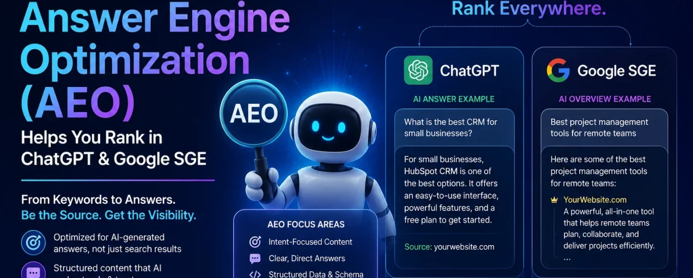 How Answer Engine Optimization (AEO) Helps You Rank in ChatGPT & Google SGE